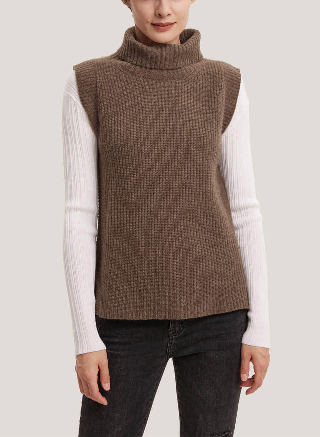 High Neck Yak Wool Vest