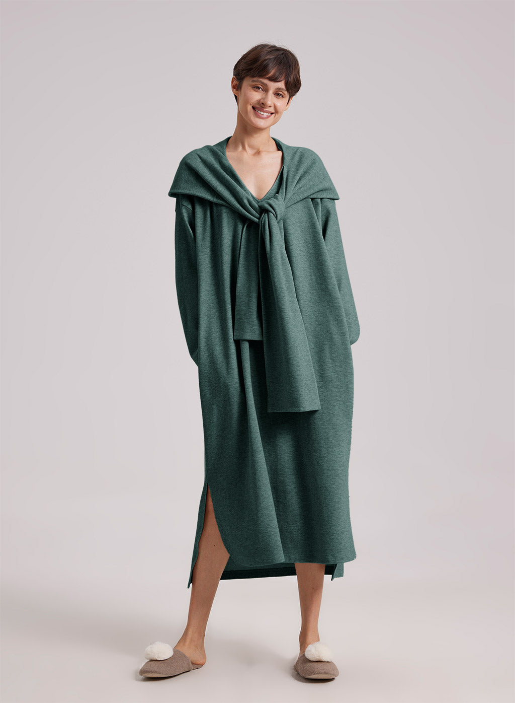 NAP Hooded Scarf Sweatshirt Dress