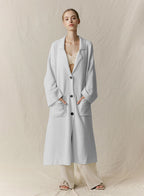 Jersey-Knit Wool Coat