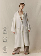 Jersey-Knit Wool Coat