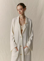 Jersey-Knit Wool Coat