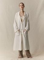 Jersey-Knit Wool Coat