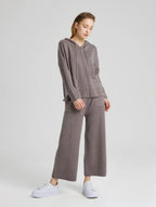 Knitted Wool-blend Hoodie