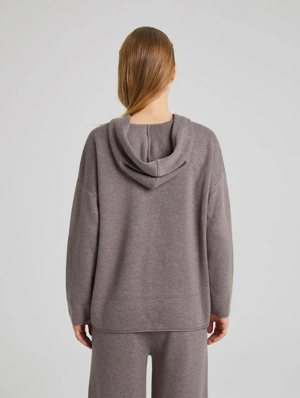 Knitted Wool-blend Hoodie