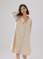 Lapel Collar Shirt Dress