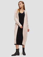 LAT Maxi Open-front Wool Cardigan