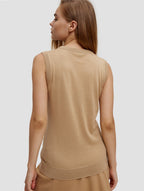 LAT Sleeveless Wool Cardigan