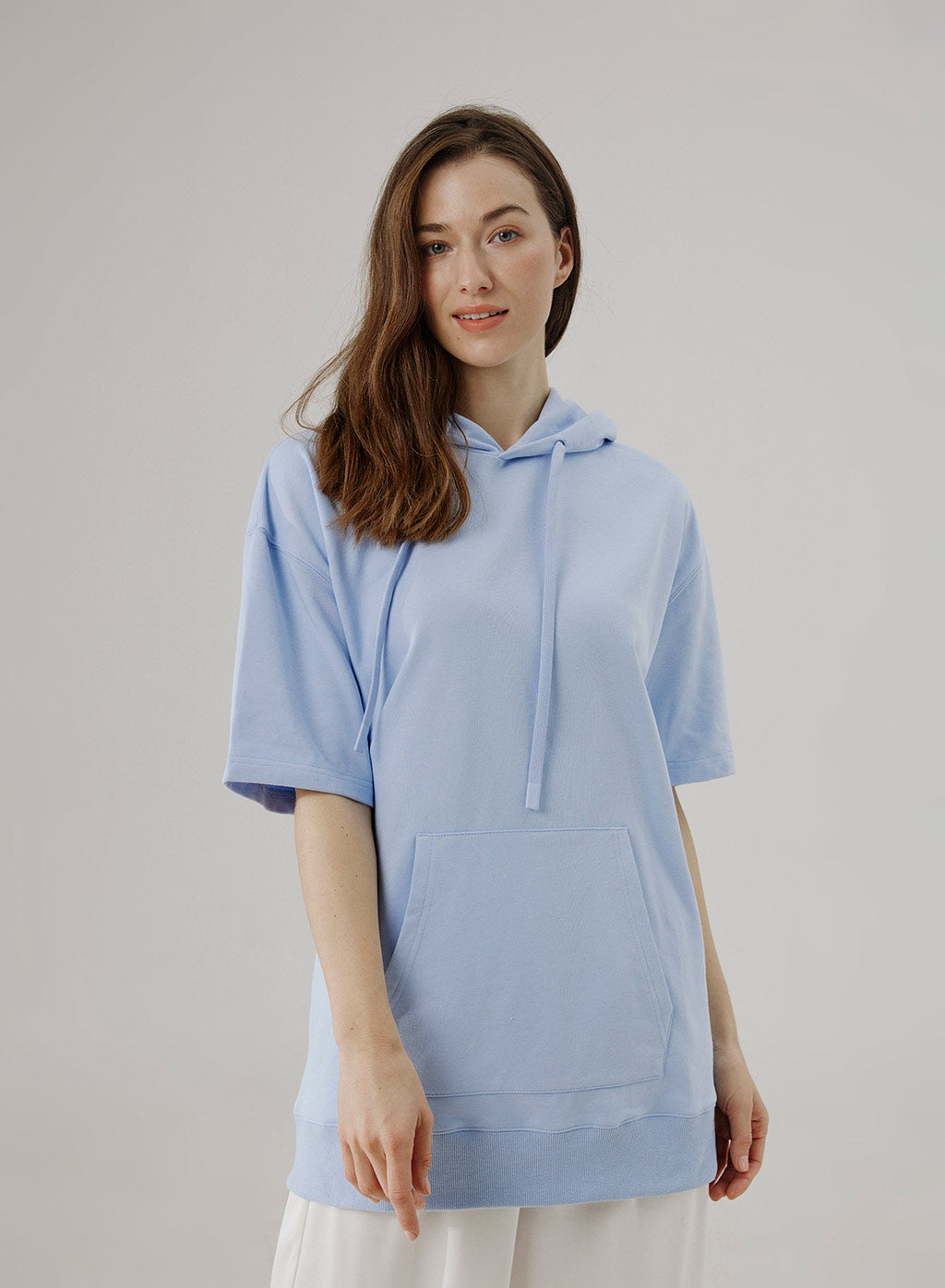 Short-Sleeved Cotton Hoodie