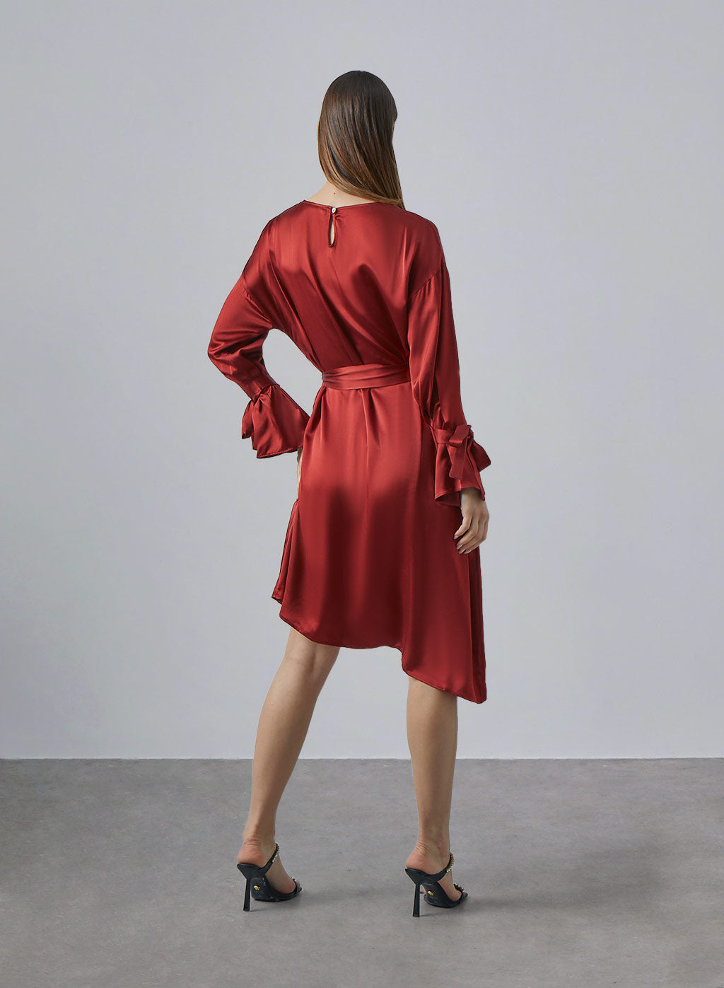 Multiple Strap-winding Silk Dress