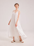 NAP Greek Open Back Silky Maxi Dress