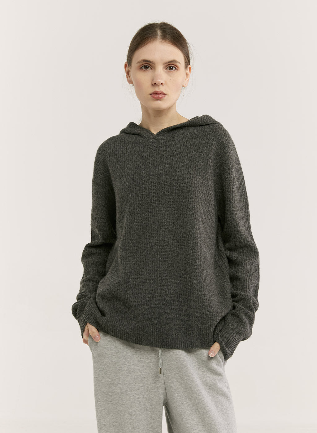 Oversize Drawstring Wool Hoodie