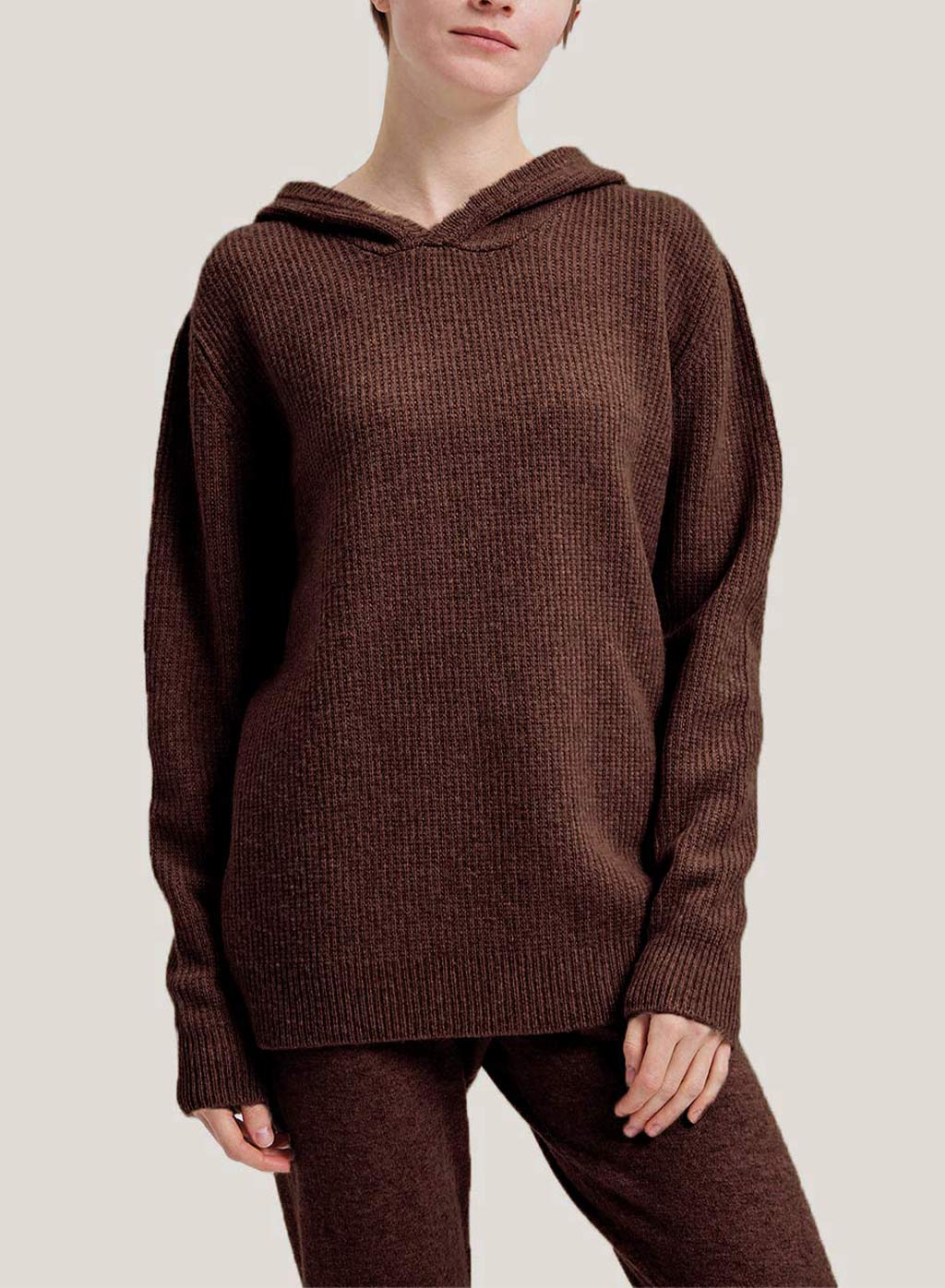 Oversize Drawstring Wool Hoodie