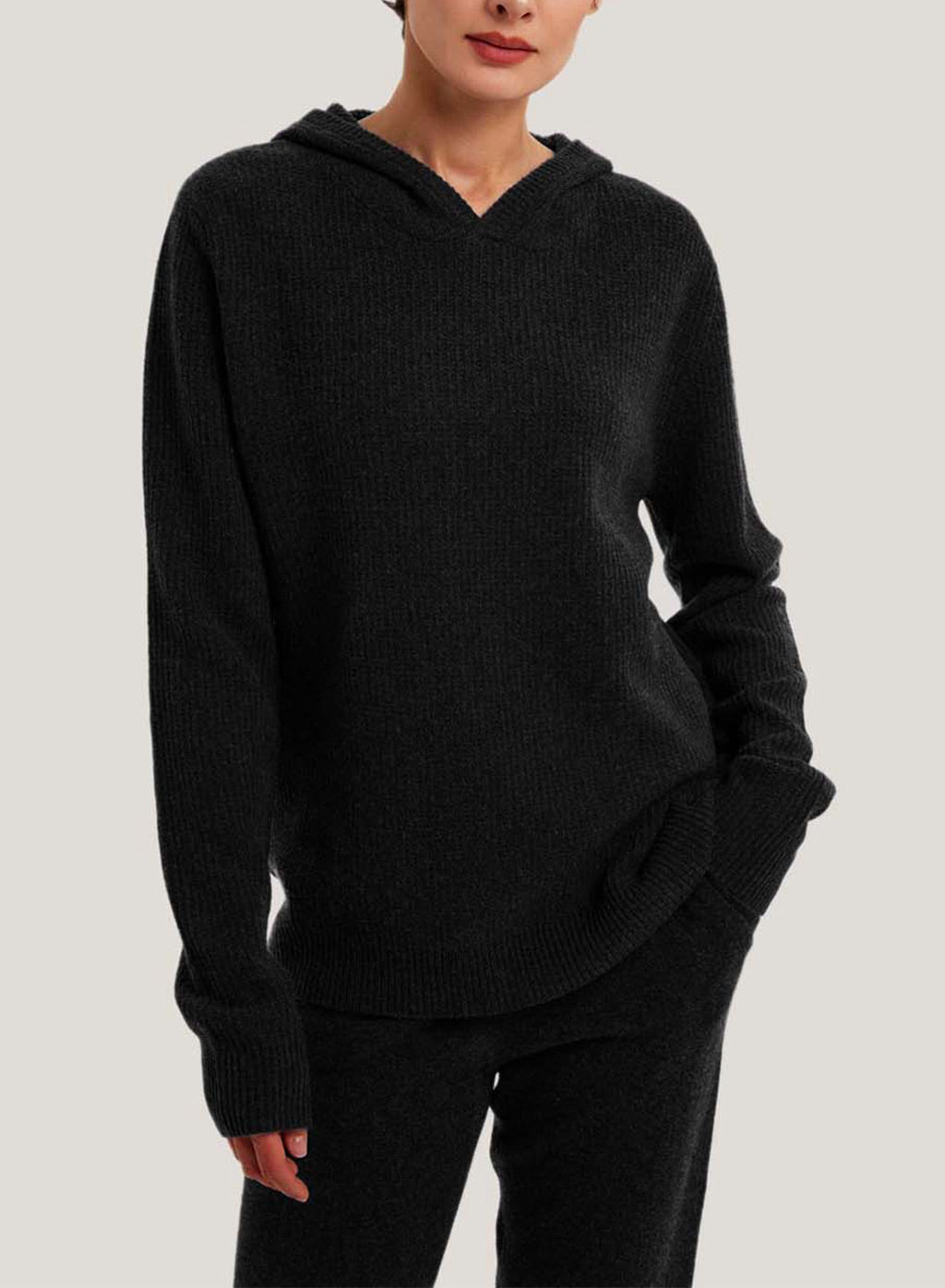 Oversize Drawstring Wool Hoodie