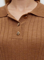 Polo Collar Wool Sweater