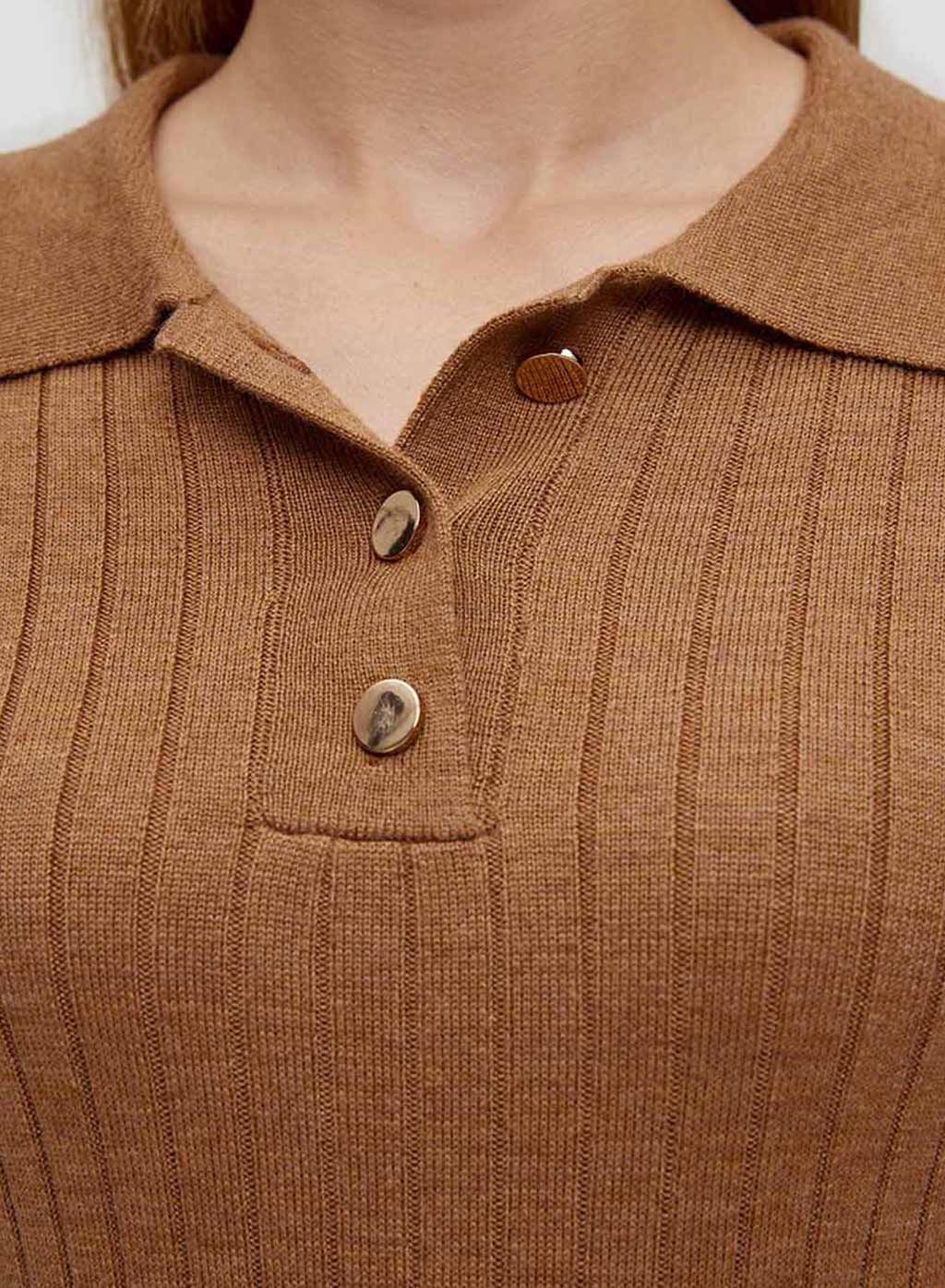 Polo Collar Wool Sweater