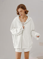 NAP Puff Sleeve Cotton Hoodie