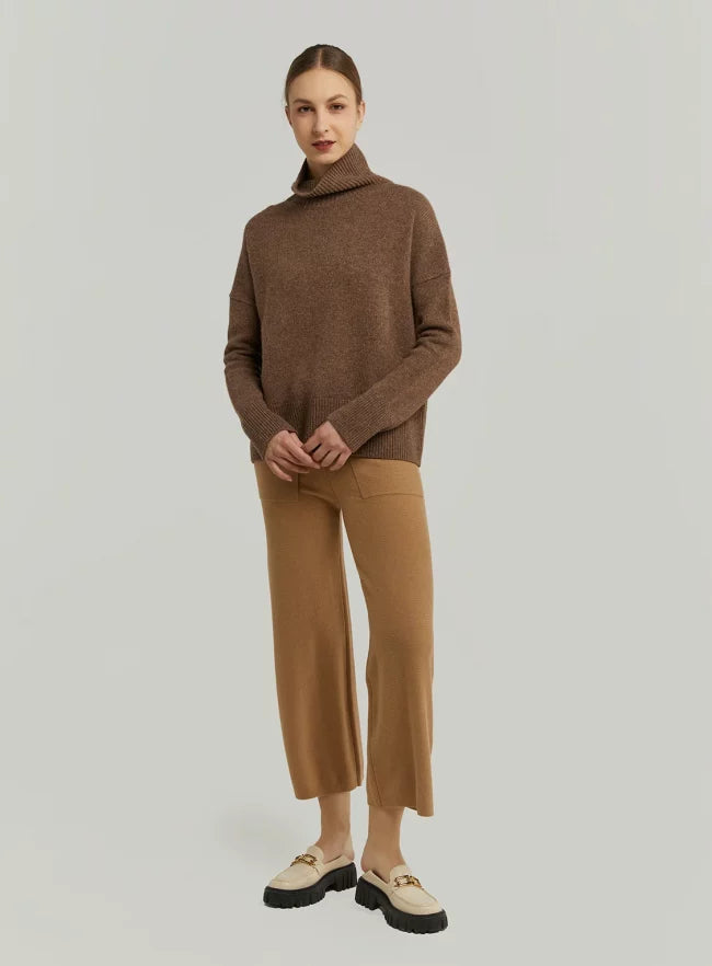 Turtleneck Yak-Wool Pullover