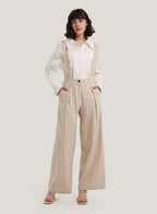 Sided Strap Linen Trousers