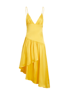 SILK Vivid V-neck Silk Slip Dress