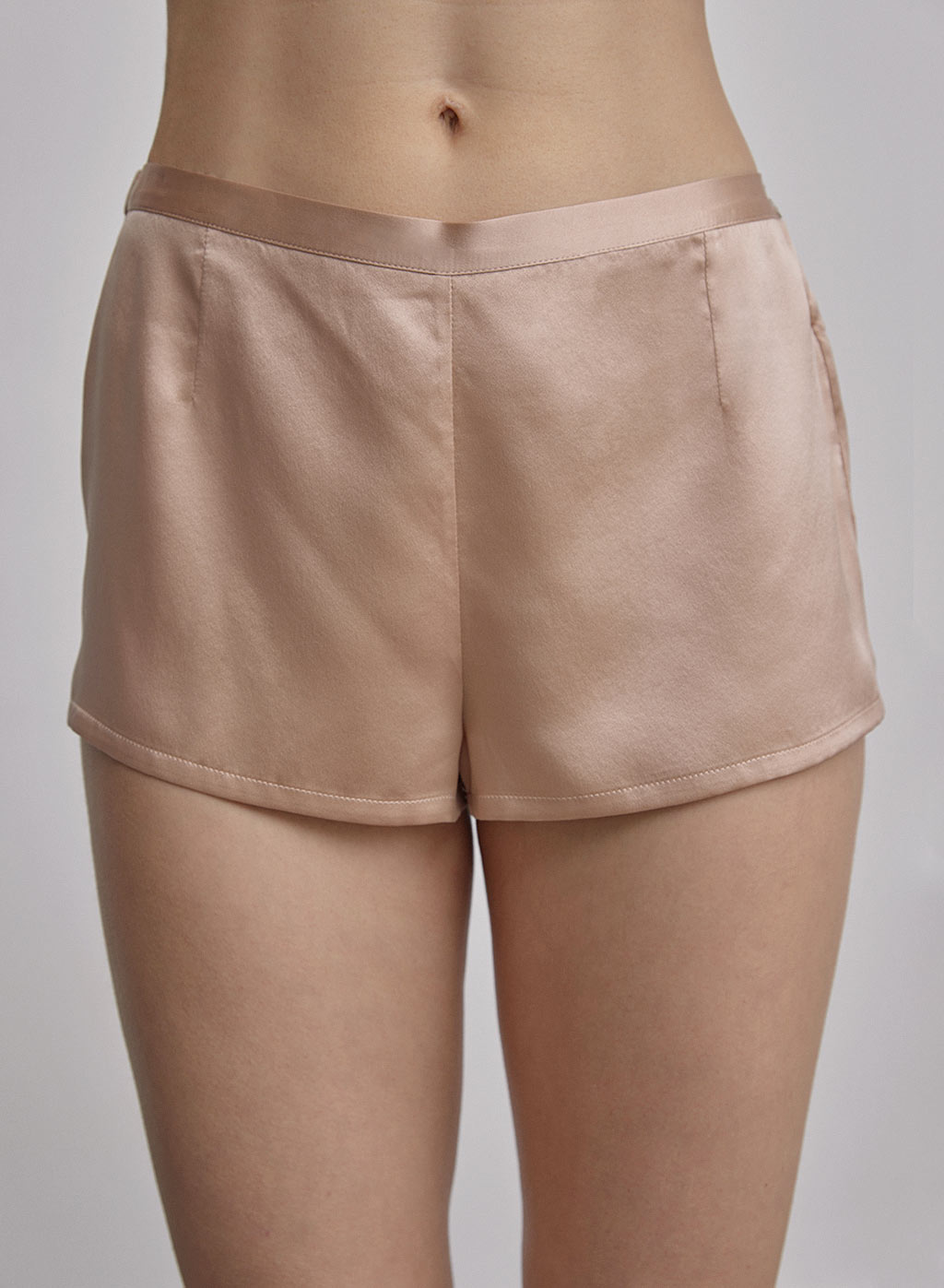 Elastic Waist Silk Shorts
