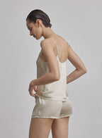 Elastic Waist Silk Shorts