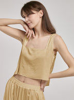 Square Collar Sleeveless Top