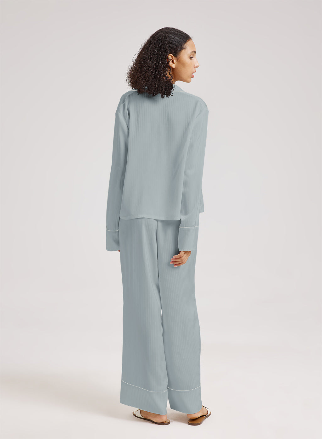 Statement Collar Cropped Pajama Top