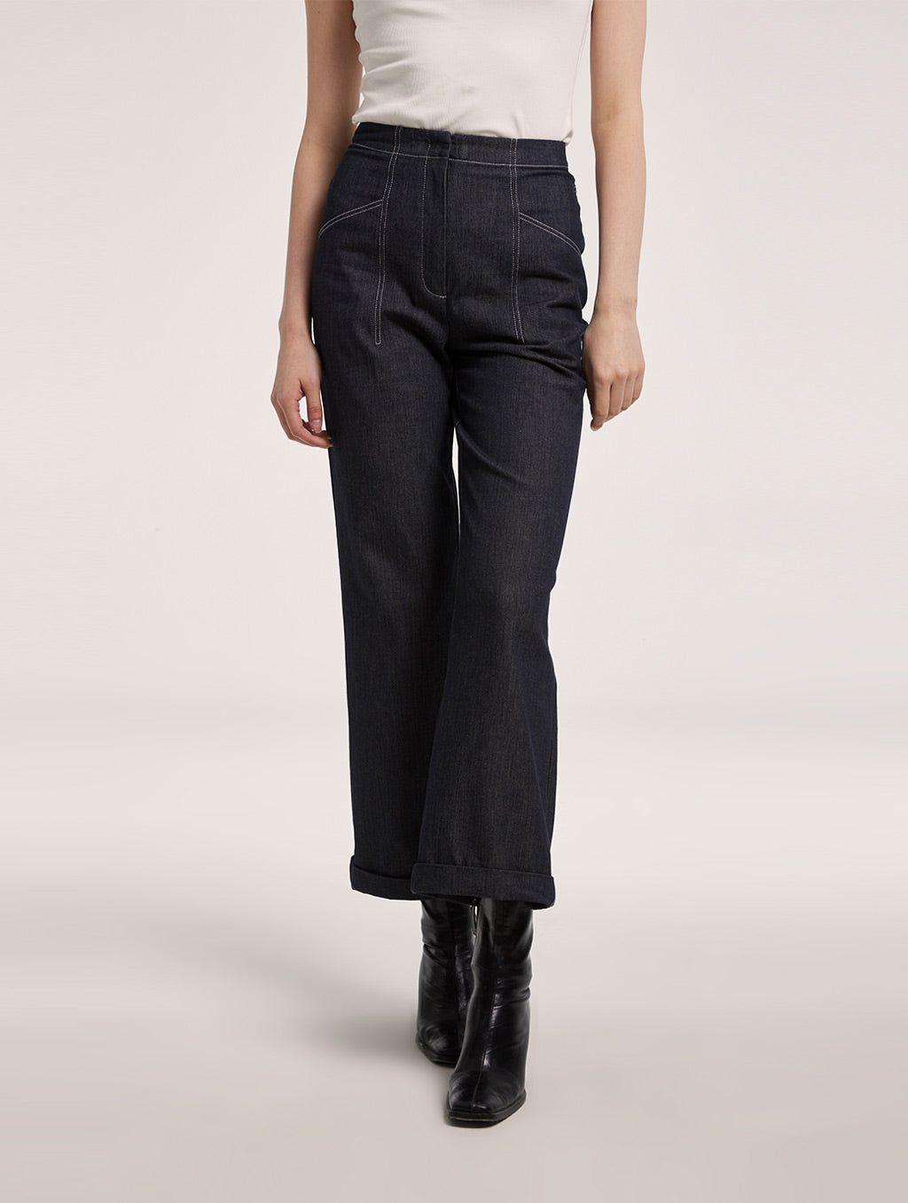 Straight-leg Denim Pants