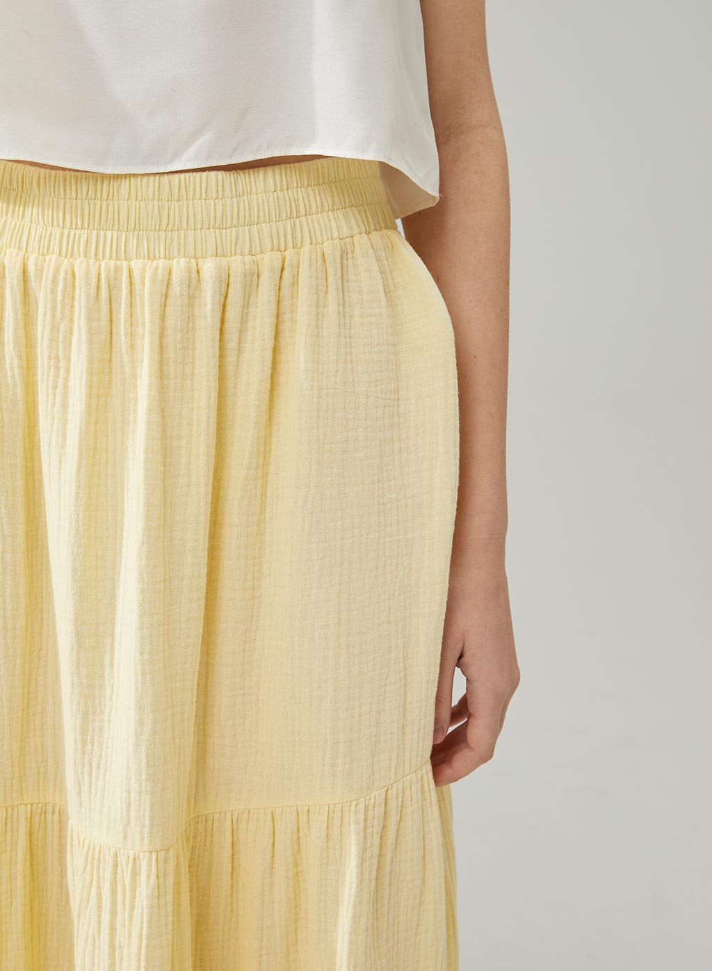 Flowy Tiered Cotton Skirt
