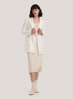 Tailored Linen-Blend Blazer