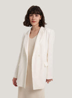 Tailored Linen-Blend Blazer