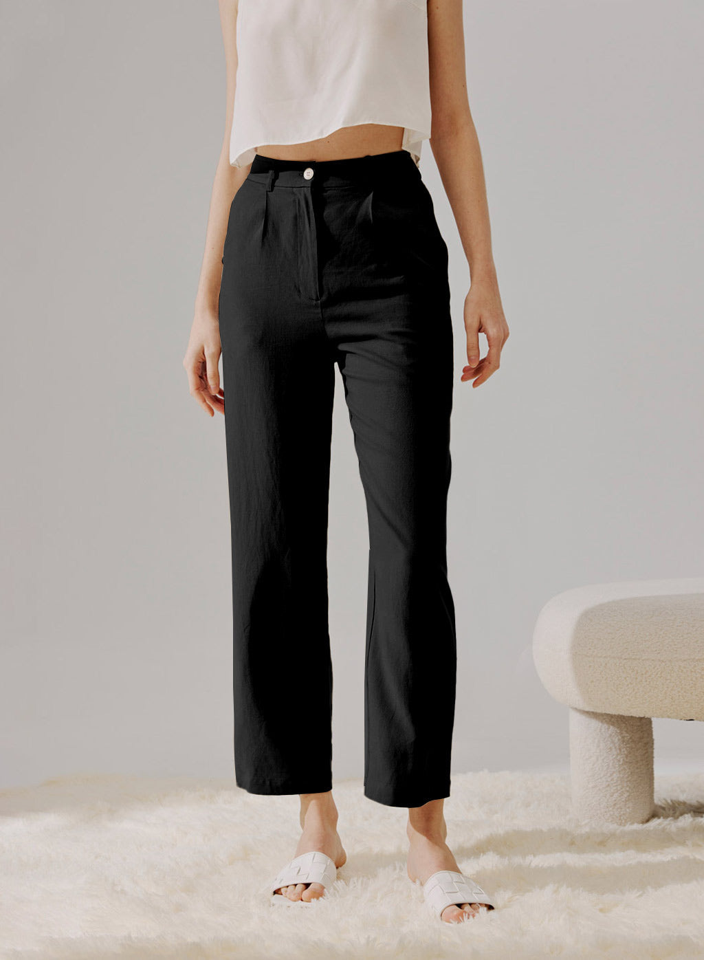Tailored Straight-Leg Trousers