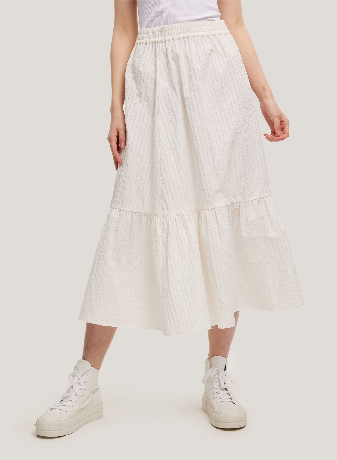 Textured 100% Cotton Skirt