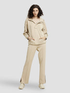 Trendy High Waist Side Slit Pants