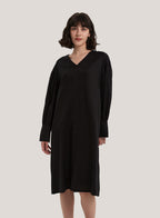 V-Neck Linen Shift Dress