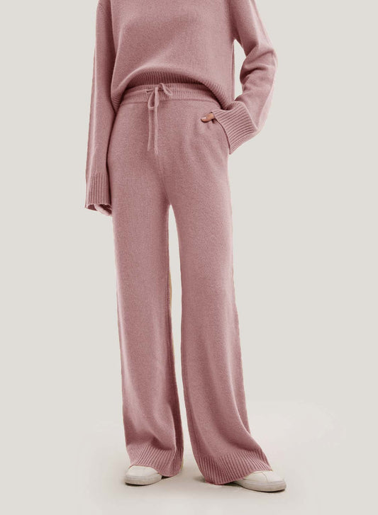 Wide-Leg Pure Cashmere Pants — SILK MAISON