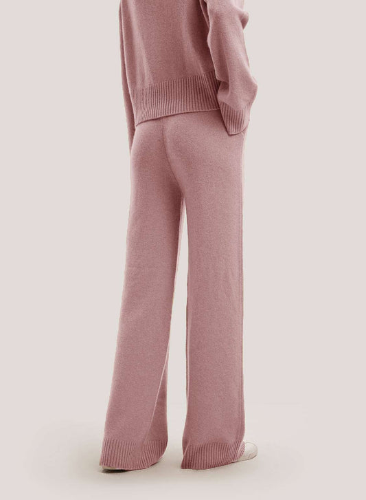 Wide-Leg Pure Cashmere Pants — SILK MAISON