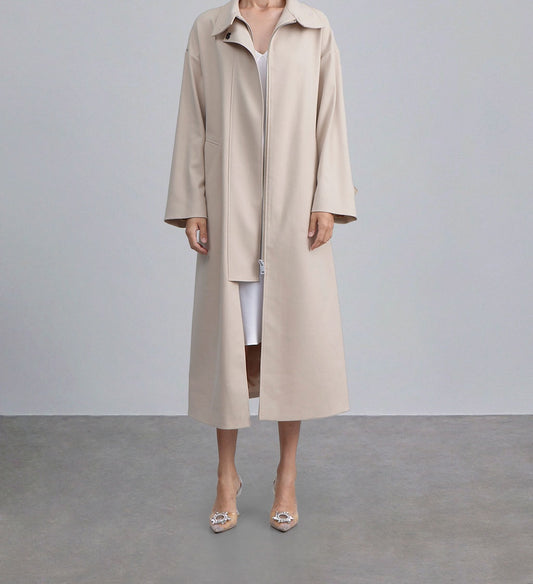 Wide Placekt Belted Trench Coat — SILK MAISON