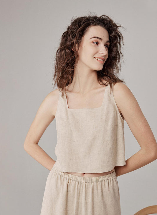 Wide Strap Crop Top