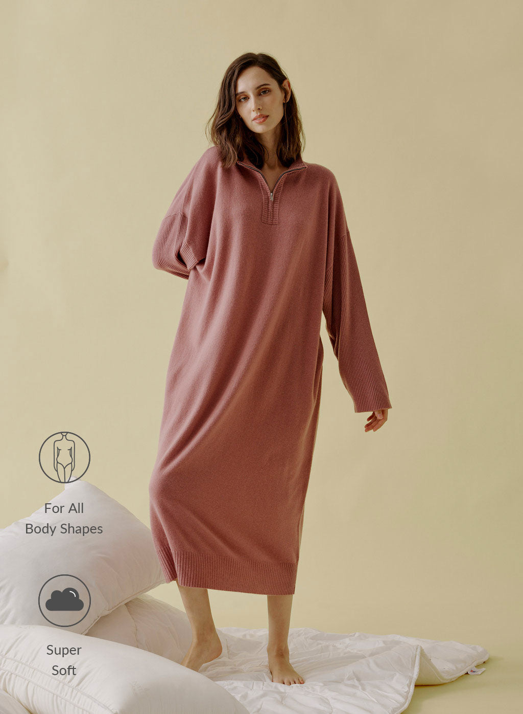 Wool-Cashmere Polo Dress
